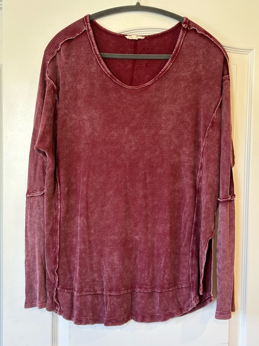 EUC Easel Waffle Knit Oversized Thermal Top - Medium